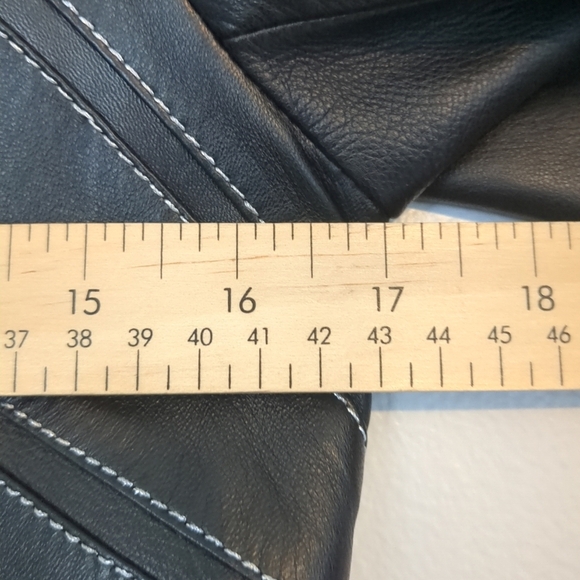 Zerimar Leather Jacket Women's Small Black Stitching Spanish Matrix Biker Party - Picture 8 of 10